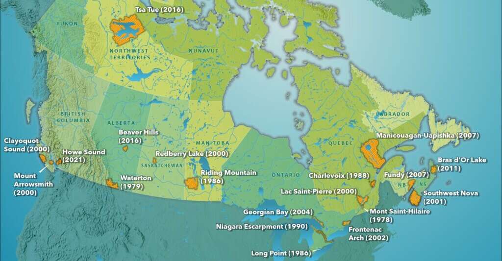 Canadian Biosphere Reserve Association Map